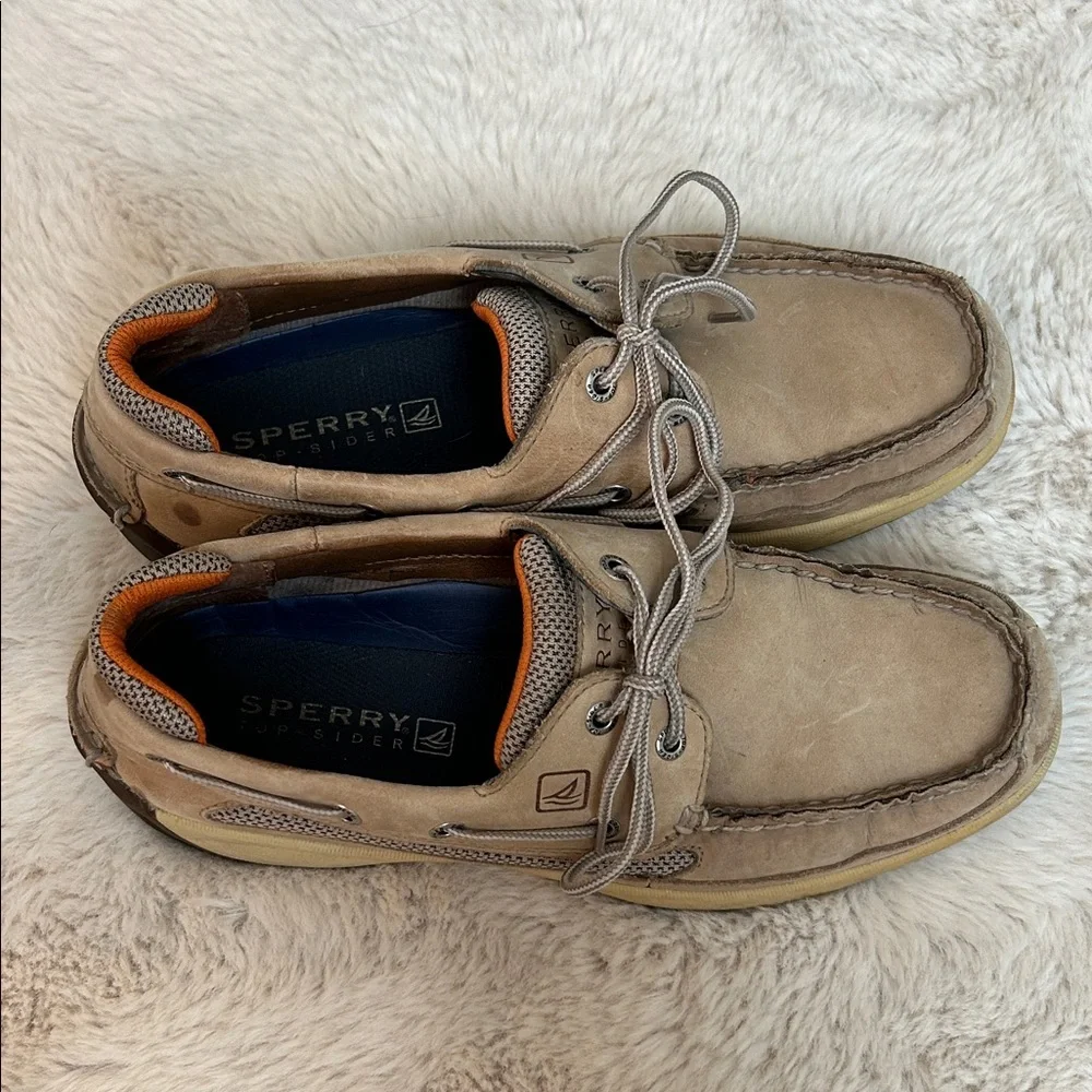 Sperry Men's Beige and Gray Boat Shoes
